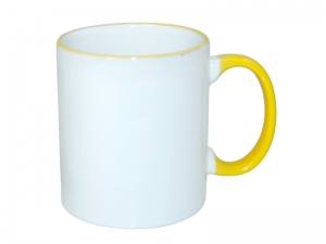 11oz Rim Handle Mug - Yellow