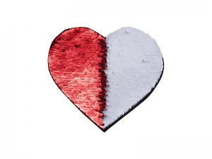 Flip Sequins Adhesive (Heart, Red W/ White)