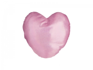 Glitter Heart Shape Pillow Cushion(40*40cm,Pink)