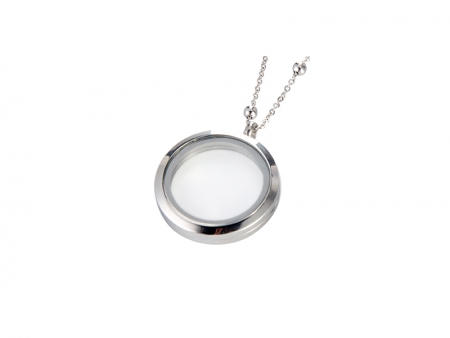 Round Glass Frame Necklace
