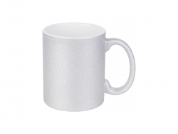 11oz/330ml Glitter Mug (Silver)