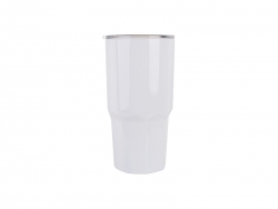 30oz Stainless Steel Tumbler W/ Octagonal Bottom (White)