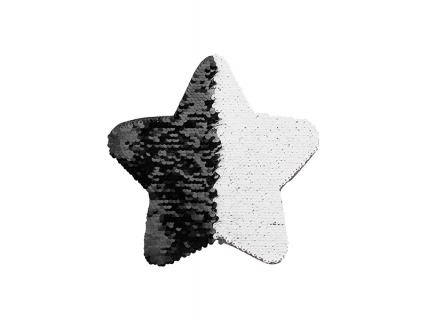 Flip Sequins Adhesive Black Base (Star, Black W/ White) (18*18cm)