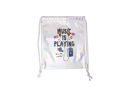 Gradient Drawstring Backpack (White,33*40cm)