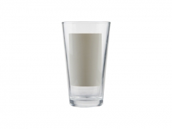 17oz Glass Mug w/ White Patch(6x9cm)