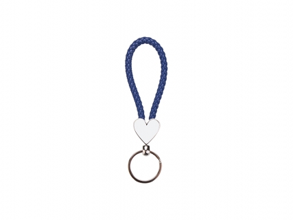 Heart Braided Keyring (Blue)