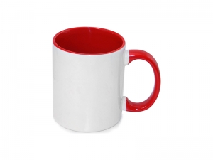11oz Inner Rim Color Mug - Red