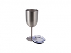 350ml Stainless Steel Wine Glass (Silver)