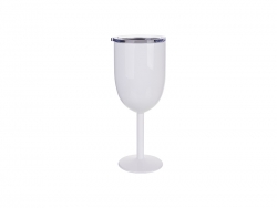350ml Stainless Steel Wine Glass (White)