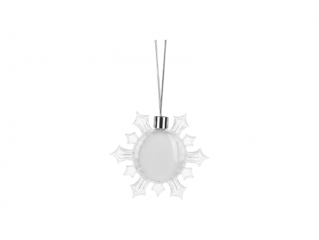 Hanging Plastic Ornament (Snowflake, φ8.5cm)