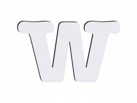 Sublimation HB Letters - W (MOQ: 36)