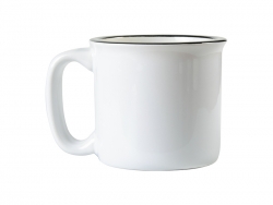 13oz/400ml Ceramic Enamel Coffee Mug (White)