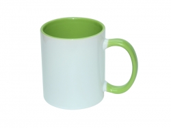 11oz Inner Rim Color Mug - Light Green