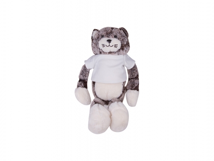 26cm Plush Cat w/ Shirt (Gray)