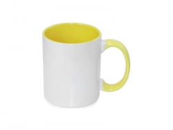 11oz Inner Rim Color Mug - Yellow