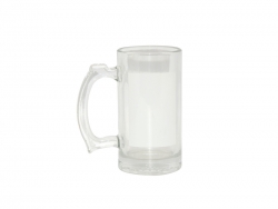 16oz Beer Mug with White Patch
