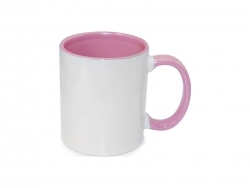 11oz Inner Rim Color Mug - Pink