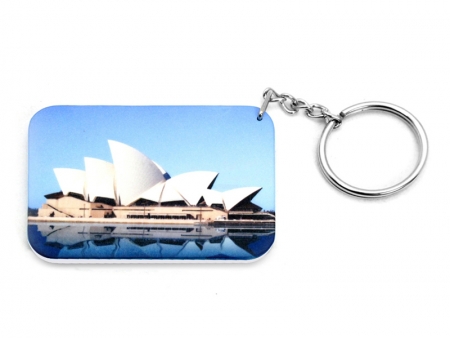 Rectangular Plastic Keychain 48*68mm