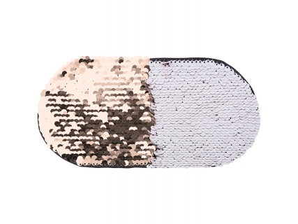 Flip Sequins Adhesive (Oval, Champagne w/ White)
