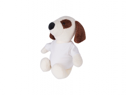 22cm Plush Dog w/ Shirt (Brown Ear)