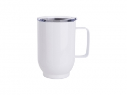 17oz/500ml Stainless Steel Coffee Cup (White)
