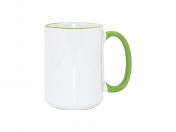 15oz Rim/Handle Mugs - Light Green