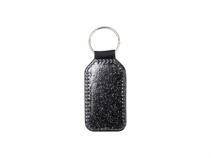 Glitter PU Leather Key Chain(Barrel, Black)