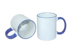 11oz Rim Handle Mug - Medium Blue