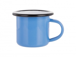 3oz/100ml Enamel Mug (Blue, Black Edge)