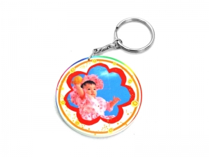 60mm Thick Round Plastic Keychain