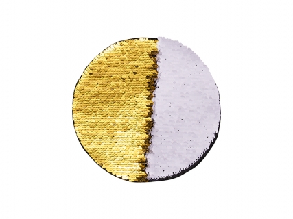 Flip Sequins Adhesive (Round, Gold W/ White)