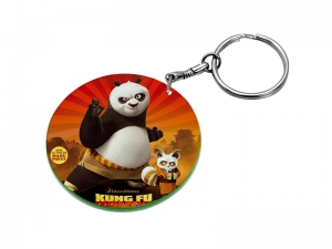 47mm Round Plastic Keychain(Color Edge)