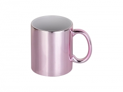 11oz Pink Plated Ceramic Mug
