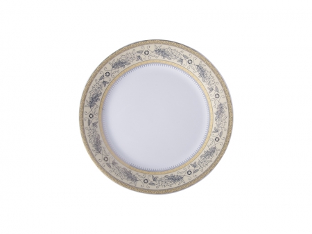 8&quot; Rim Plate w/ Gold Rim and Leaves
