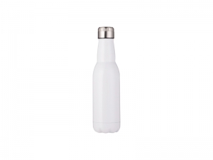 17oz/500ml Stainless Steel Beer Bottle (White)