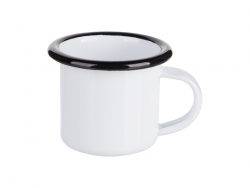 3oz/100ml Enamel Mug (Black Edge)
