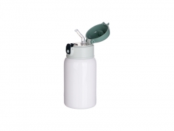 18oz/450ml Sublimation Stainless Steel Bottle with Straw (White)