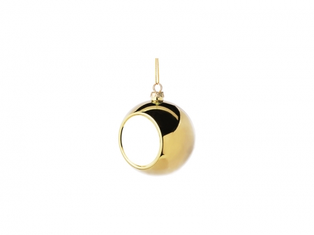 6cm Plastic Christmas Ball Ornament (Gold)