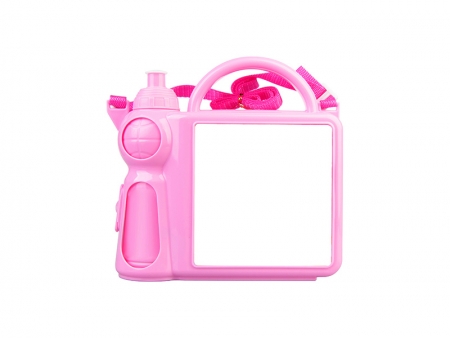 Handle Lunch Boxes (Plastic, Rose)