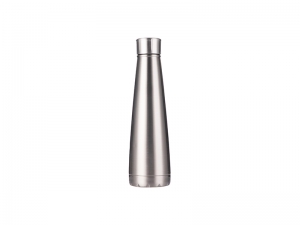14oz/420ml Stainless Steel Pyramid Shaped Bottle (Silver)