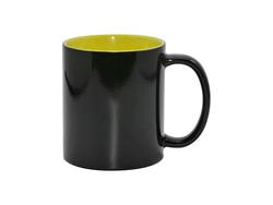 11oz Black Color Changing mug (Inner Yellow)