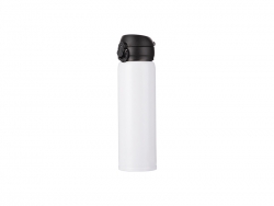 500ml/17oz Pop Lid Stainless Steel Bottle (White)