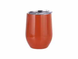 12oz Stainless Steel Stemless Wine Cup (Orange)