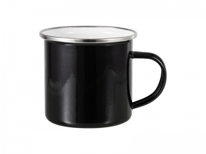 12oz Enamel Mug (Black)