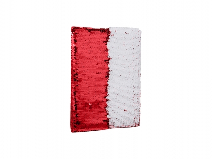 A5 Sequin Notebook (Red W/ White)