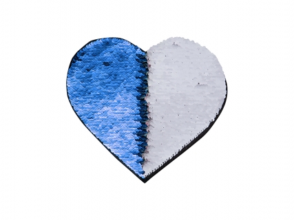 Flip Sequins Adhesive (Heart, Dark Blue W/ White)