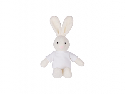 22cm Plush Rabbit w/ Shirt (White)