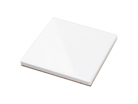 Square Ceramic Coaster w/ Cork